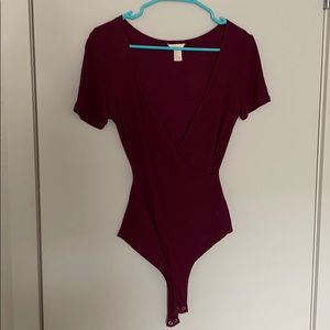 Maroon bodysuit
